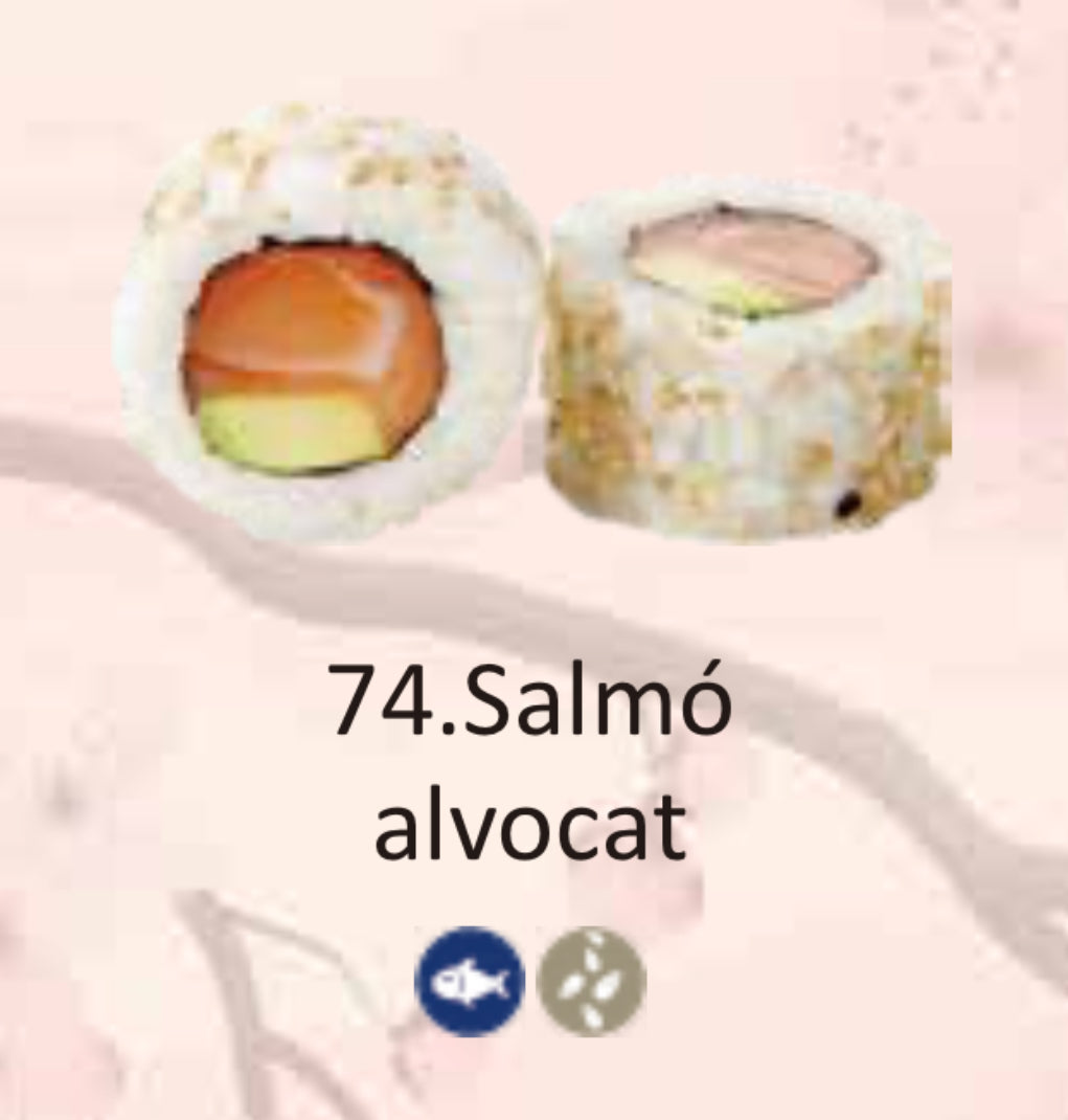 URAMAKI SALMON, AGUACATE (4P)