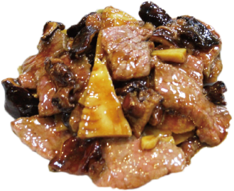 TERNERA CON BAMBU Y SETAS