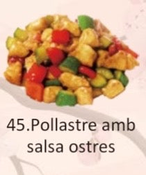 POLLO CON SALSA DE OSTRAS